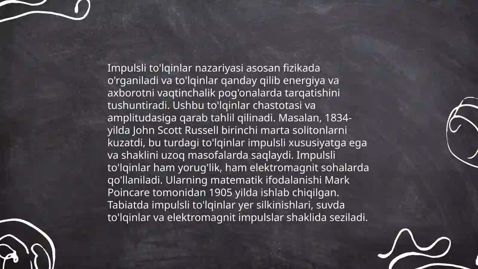 Impulsli to'lqinlar nazariyasi 3
