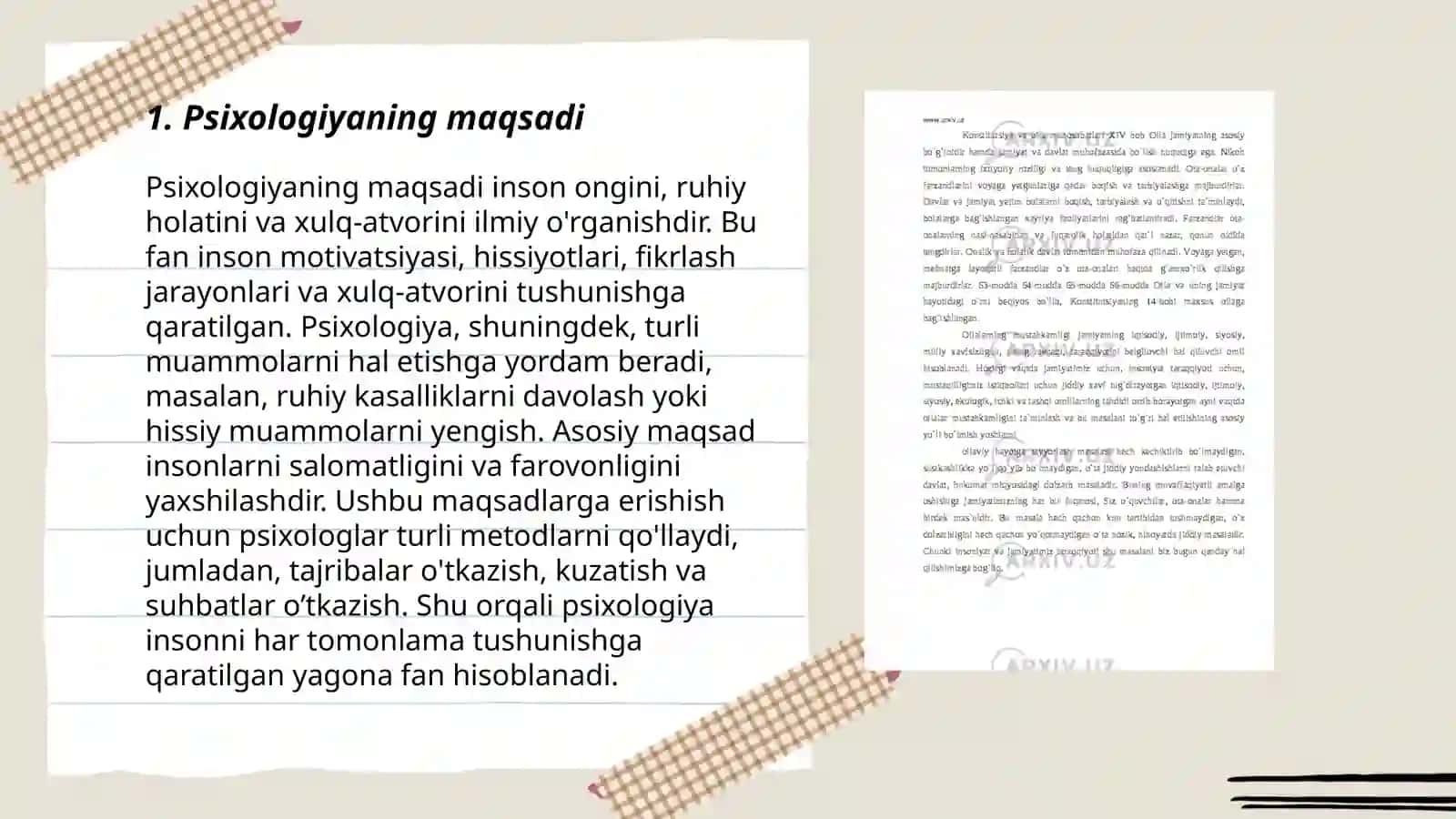 Psixologiya fanining maqsad va vazifalari 3
