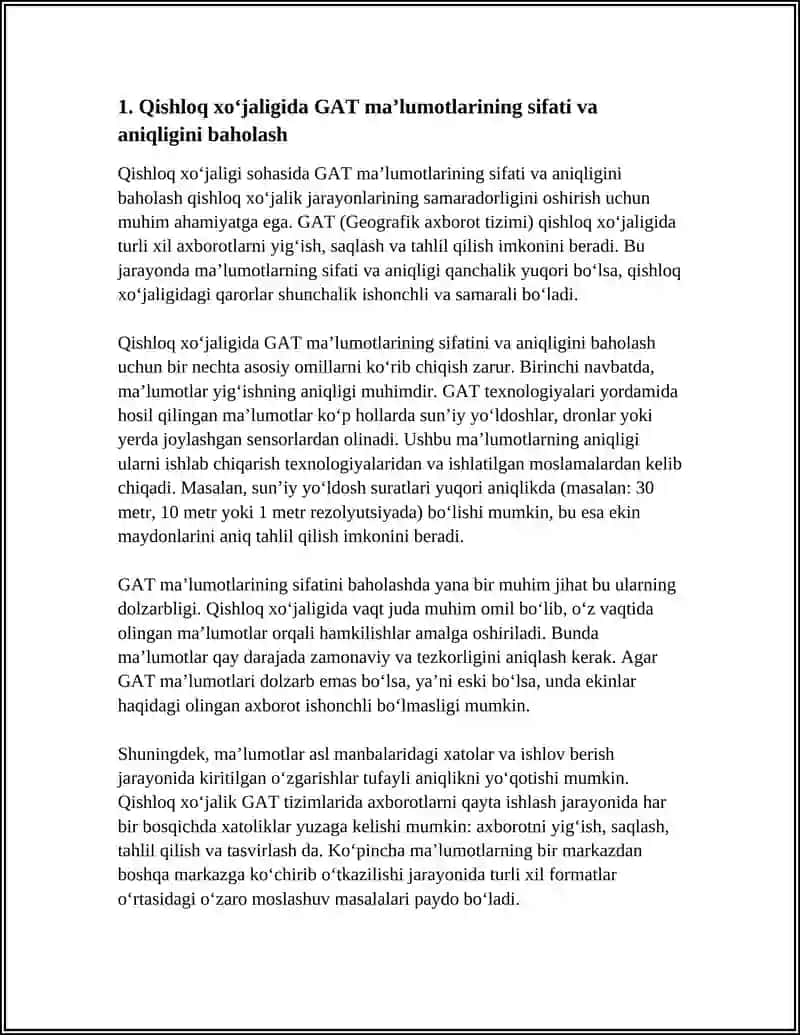 TURLI SOHALARDA GAT MA’LUMOTLARINING SIFATI VA ANIQLIGINI BAHOLASH 3