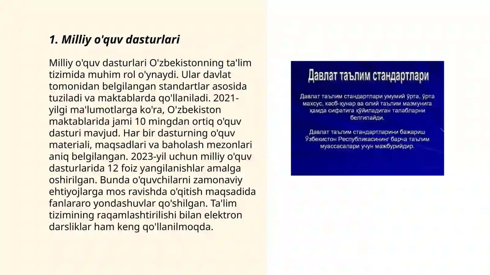 Milliy o'quv dasturlari 3