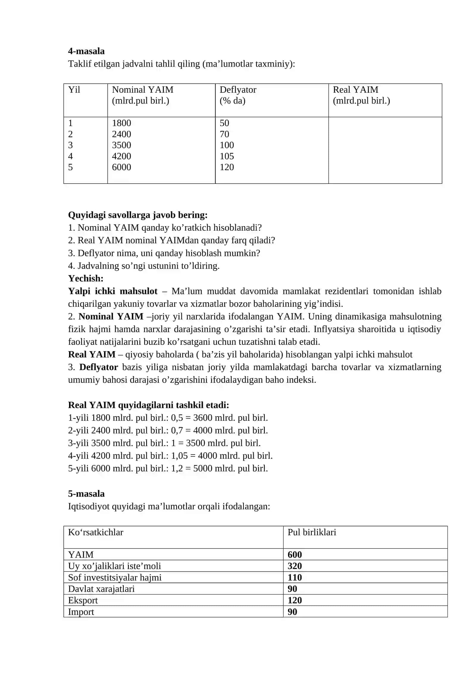 Asosiy makroiqtisodiy kо‘rsatkichlar va ularni hisoblash 3