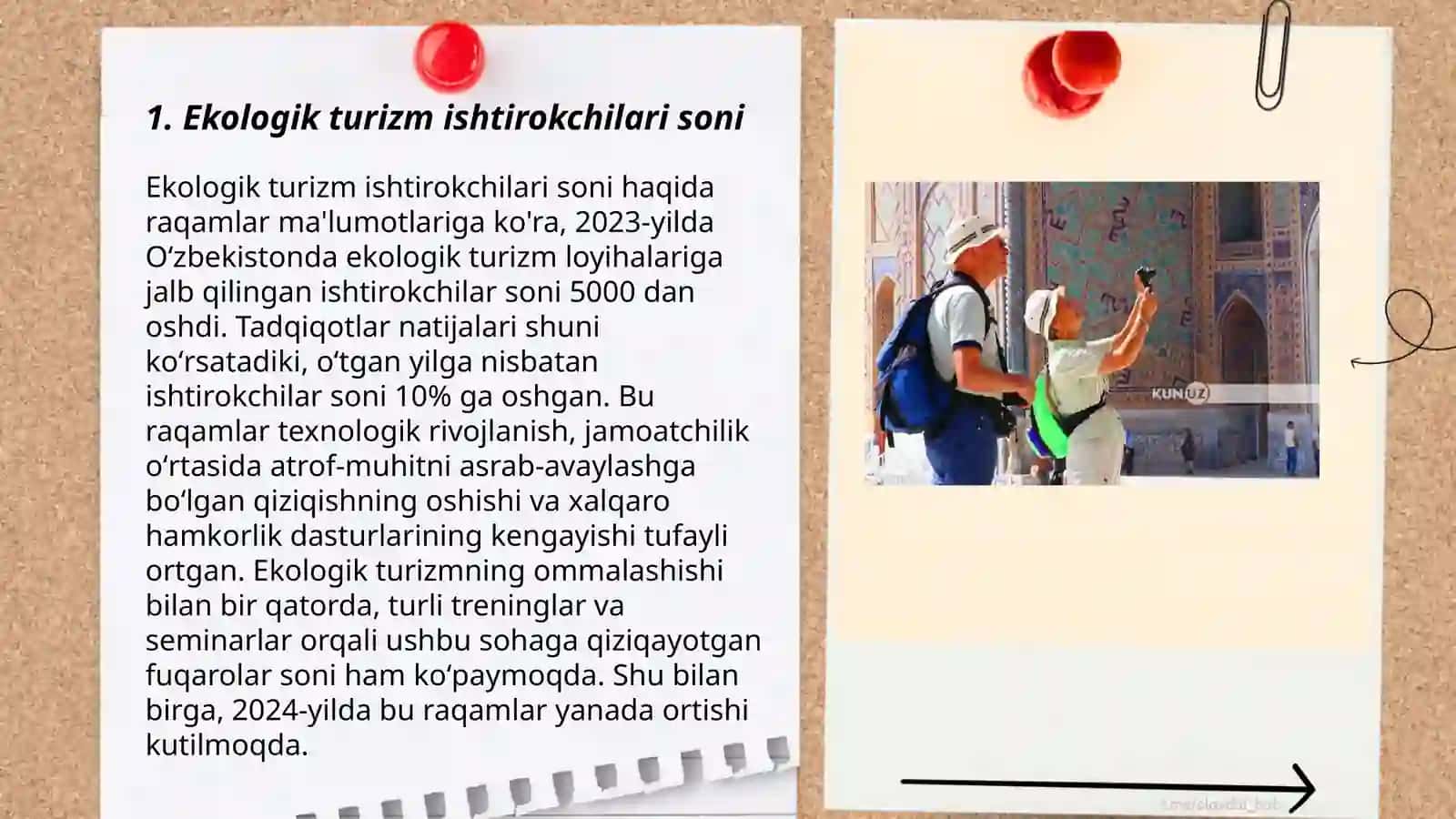 Turizm sohasida ishtirok etuvchilar soni boʻyicha turizm turlari 3