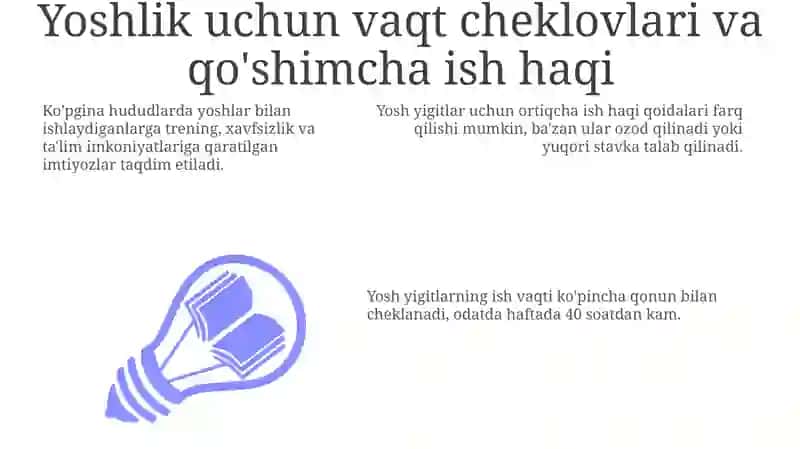 Mehnat qonunchiligida yoshlar uchun imtiyozlar 3