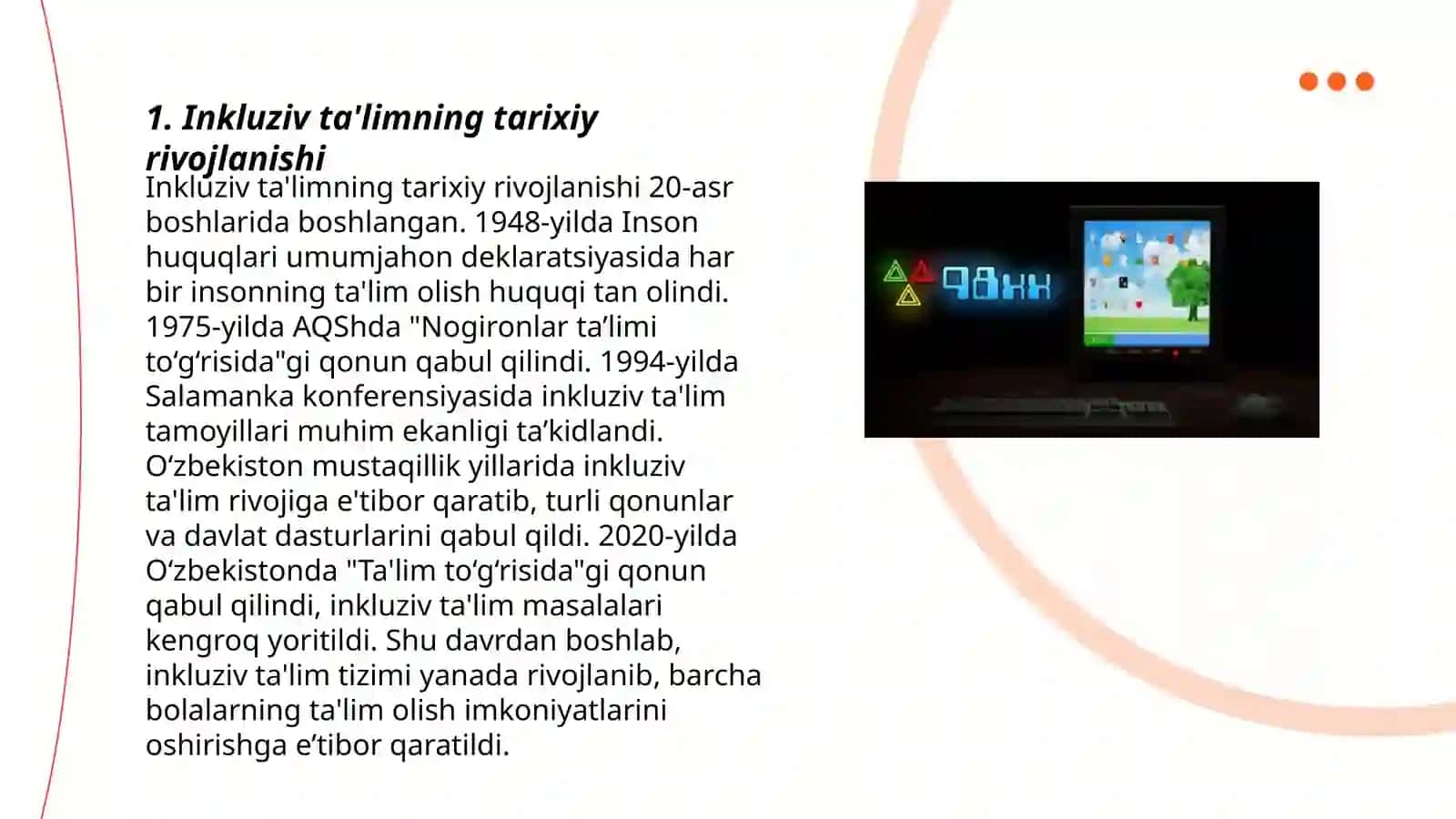 Inkluziv ta'limning tarixiy rivojlanishi 3