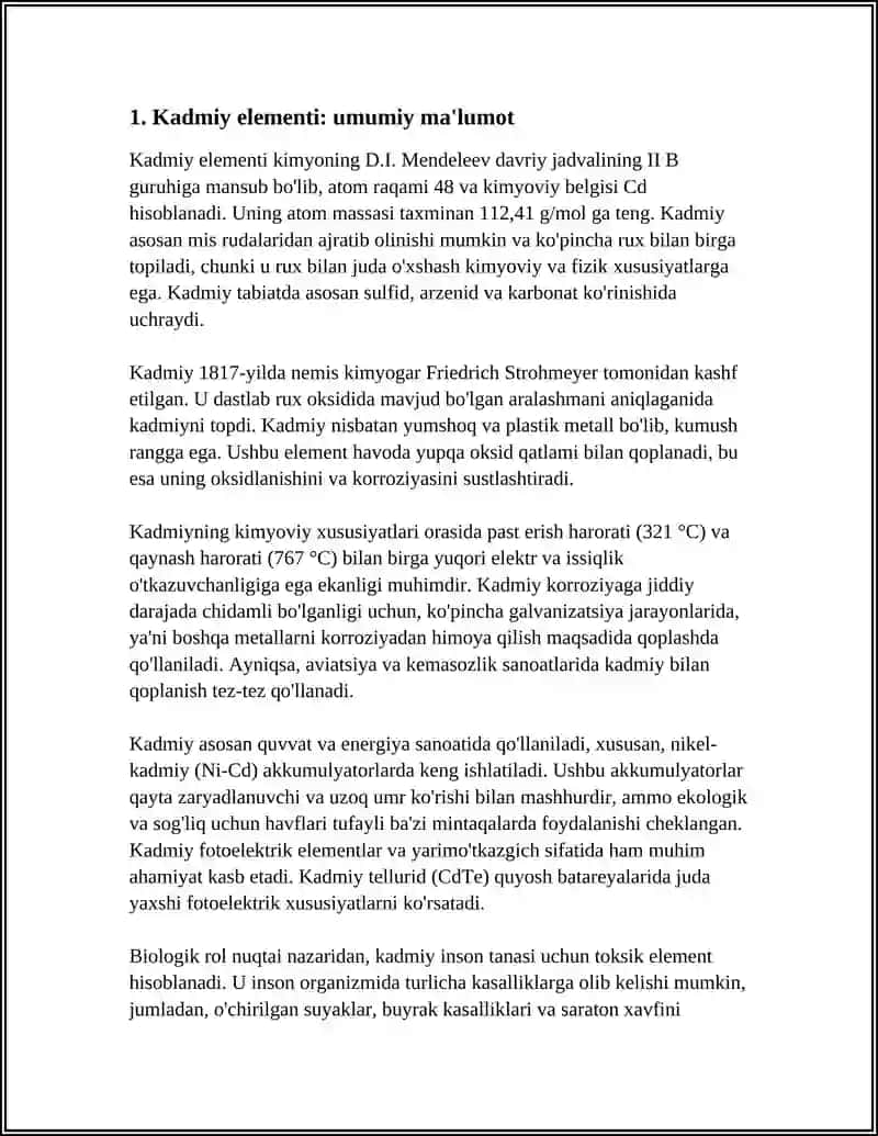 Kadmiy Elementi 3