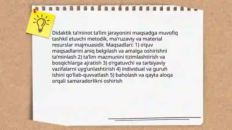 Didaktik taʼminot yaratish 3