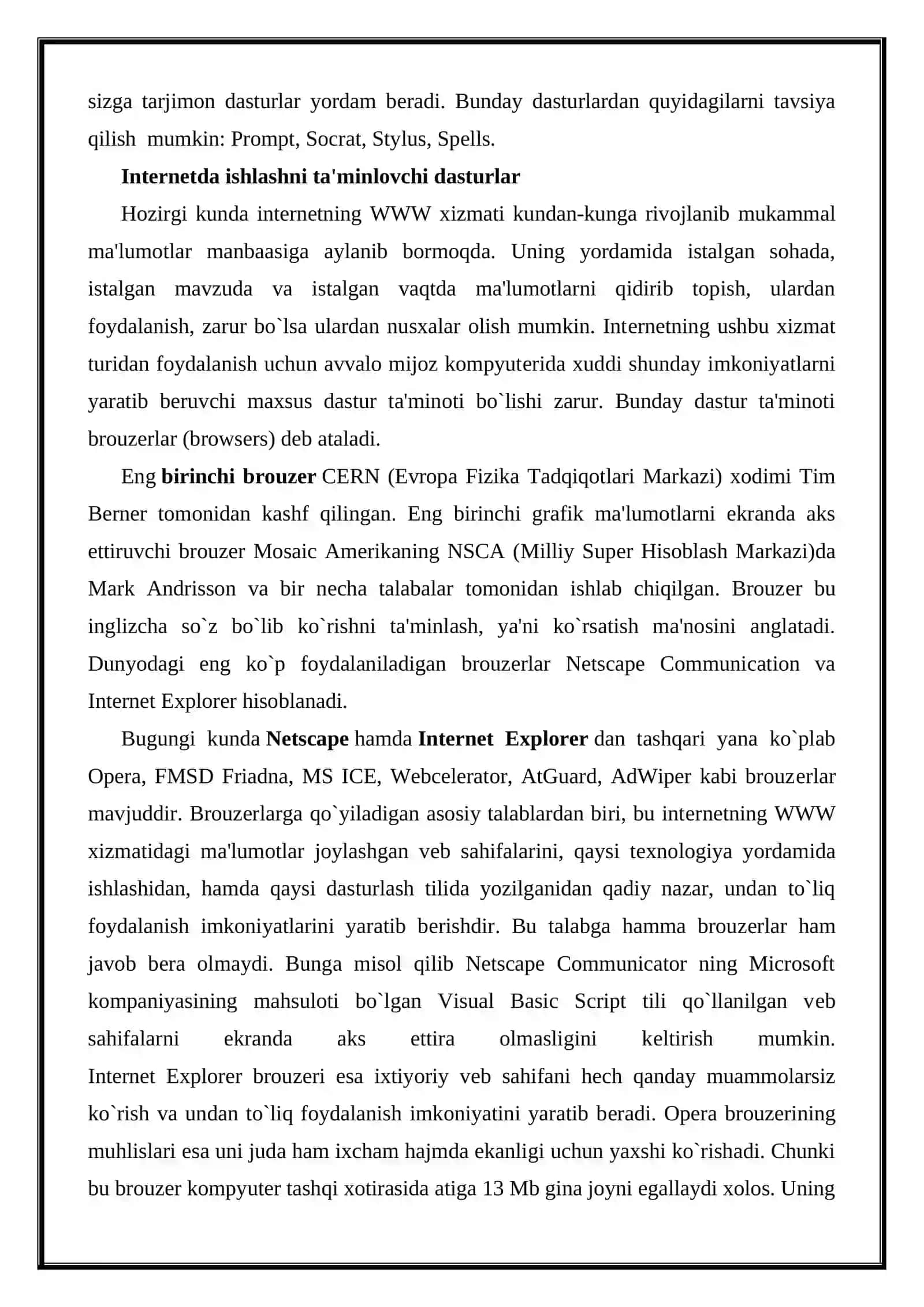 Internetda ishlash uchun zarur bo’ladigan dasturlar 3