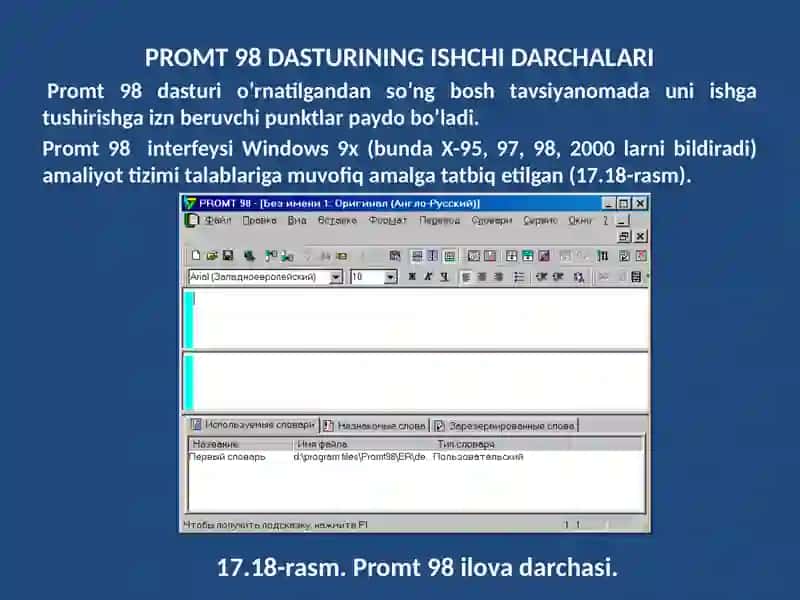 Promt 98 dasturi VA ishchidarchalari 3