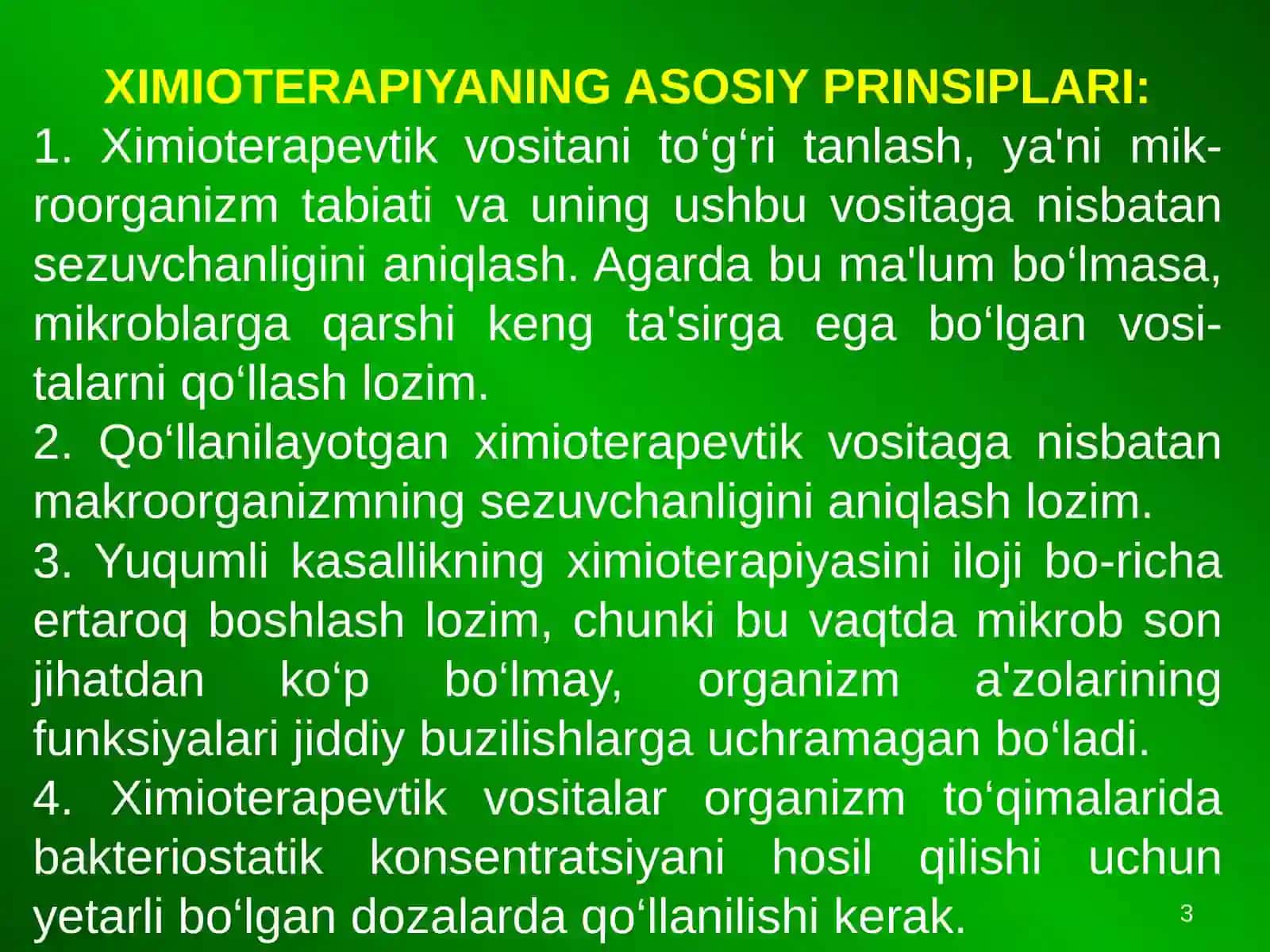 ANTIBAKTERIAL XIMIOTERAPEVTIK VOSITALAR ANTIBIOTIKLAR 3