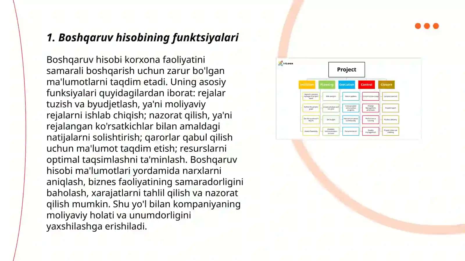 Boshqaruv hisobi funksiyalari, tamoyillari, tizimi va tarkibiy qismlari 3
