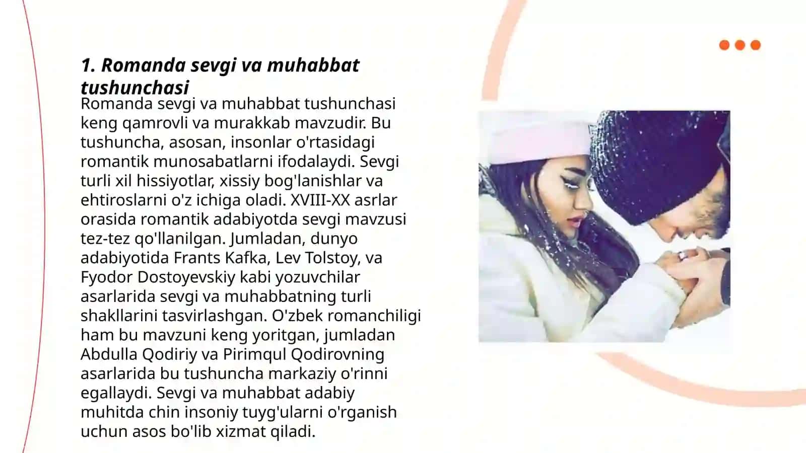 Oʻtkan kunlar romanida sevgi muhabbat talqini 3