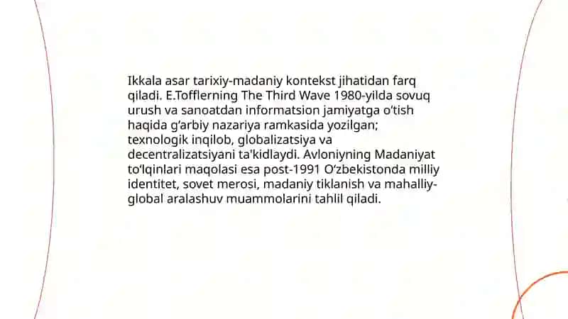 Avloniyning “Madaniyat to‘lqinlari” va E.Tofflerning “Uchinchi to‘lqin” asarlari 3