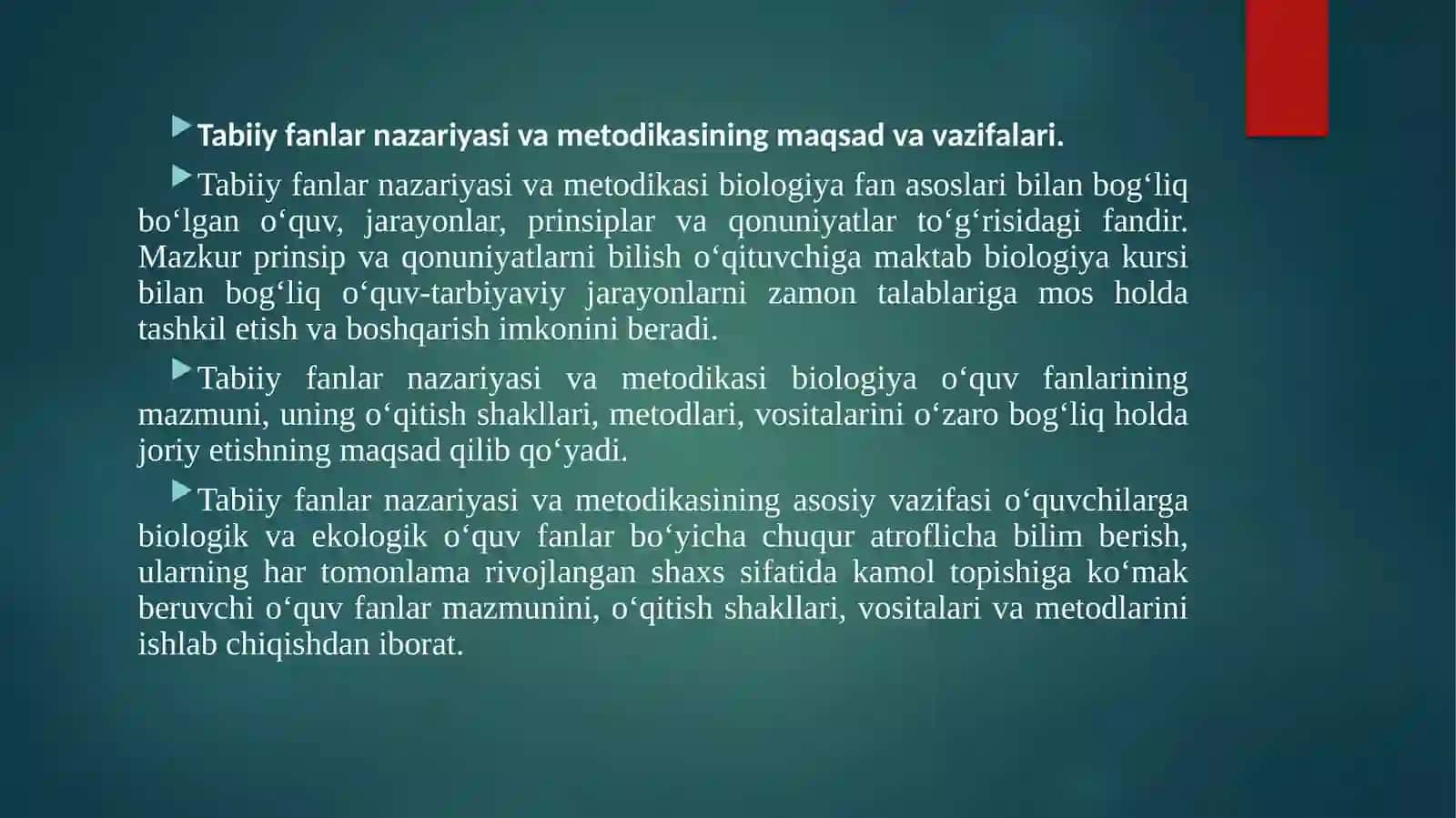 BOSHLANG’ICH TA’LIM TABIIY FANLARINING PREDMETI, MAQSAD VA VAZIFALARI 3