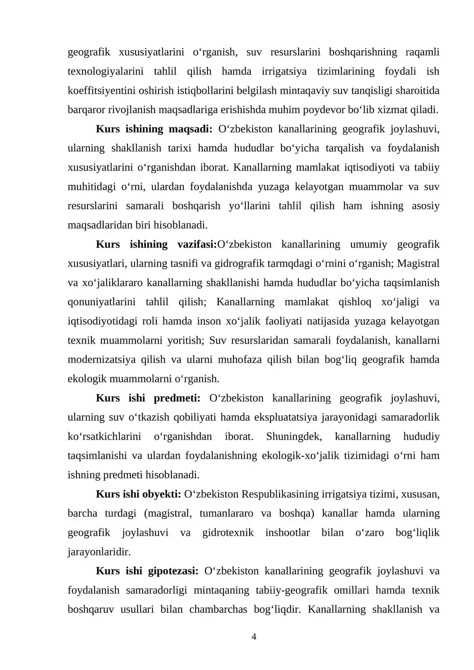 O'zbekiston kanallari va ulardan samarali foydalanish muammolari mavzusidagi 3