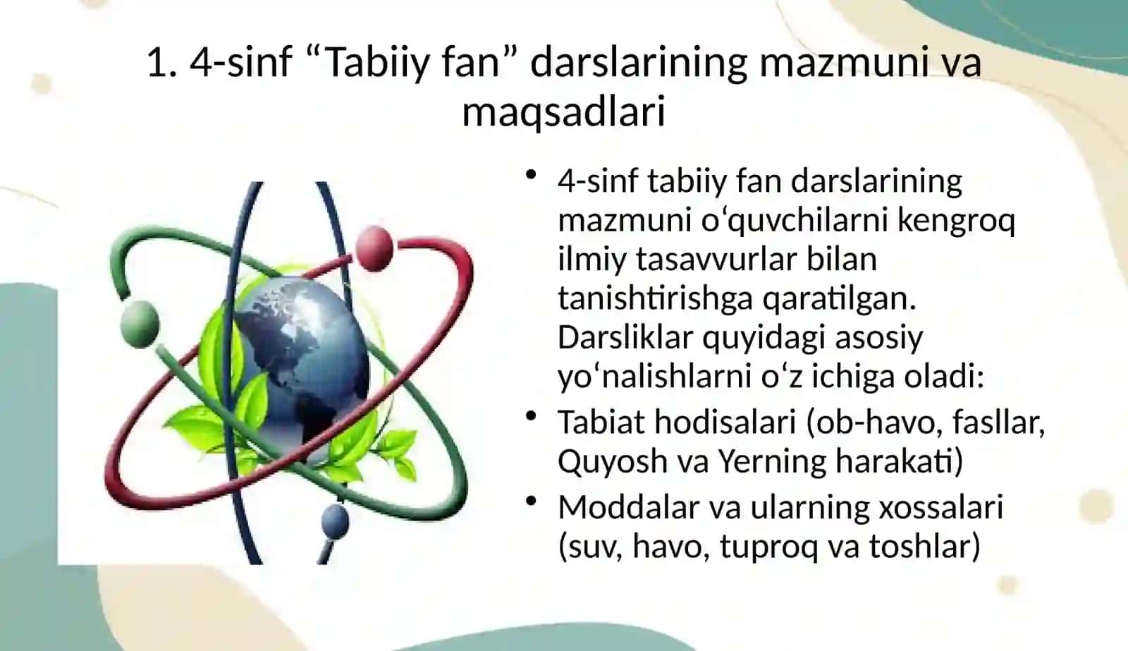 4-sinf “Tabiiy fan” darslarini tahlil qilish va taqriz yozish 3