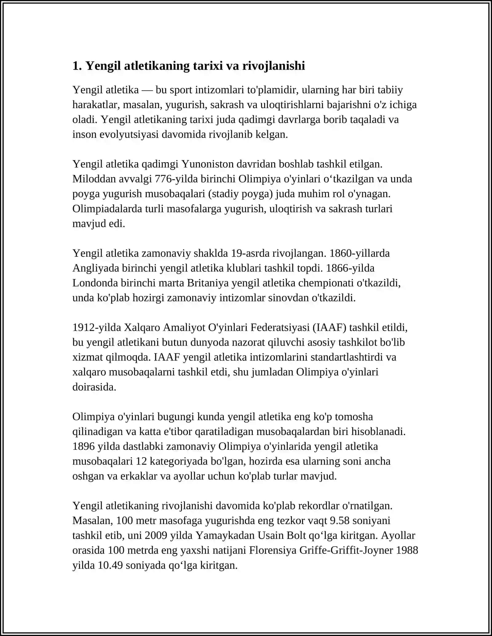 YENGIL ATLETIKA VA UNI O'QITISH METODIKASI FANINING MAQSADI HAMDA VAZIFALARI 3