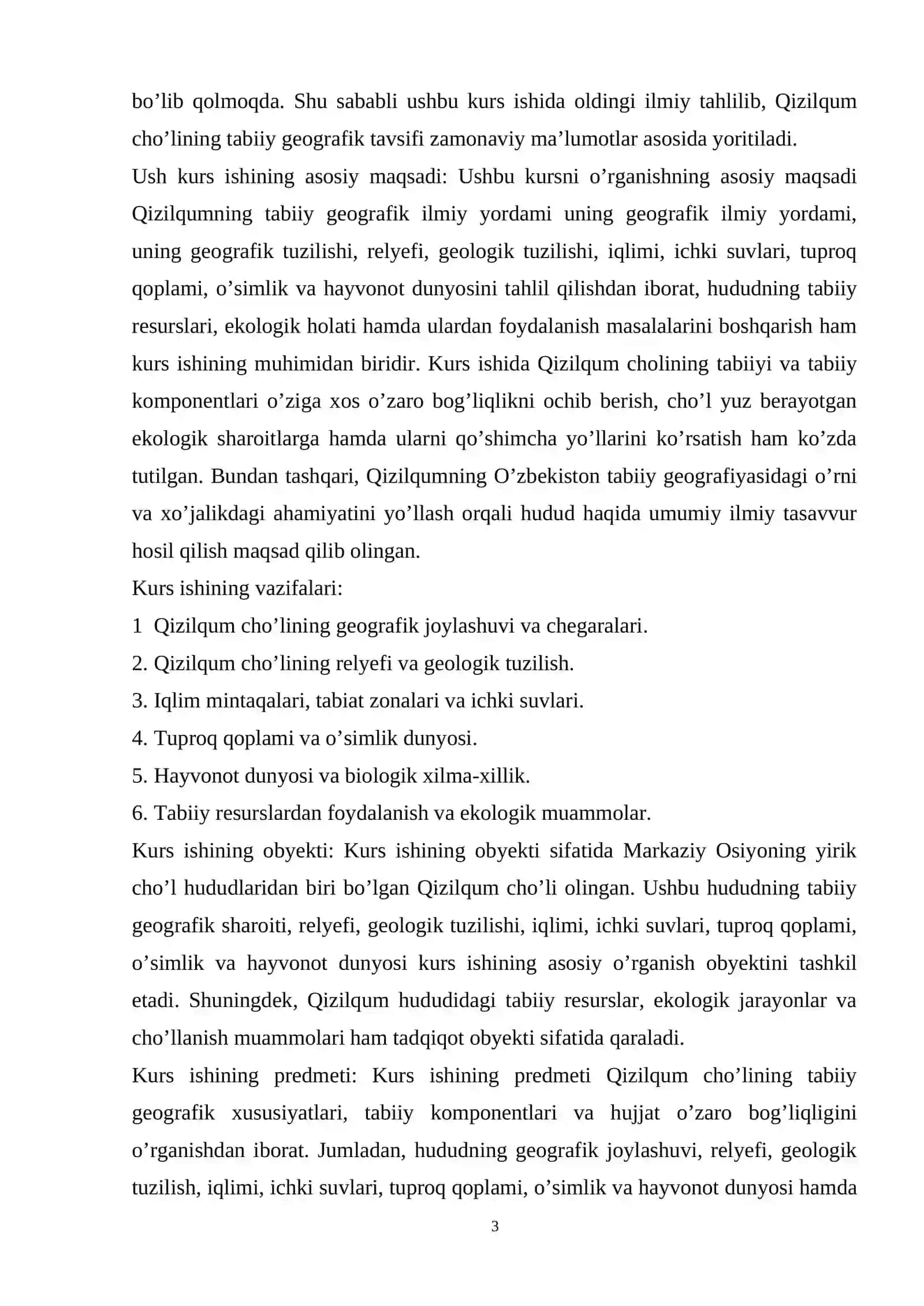 Qizilqum cho’lining tabiiy resurslari va ekologik xususiyatlari 3