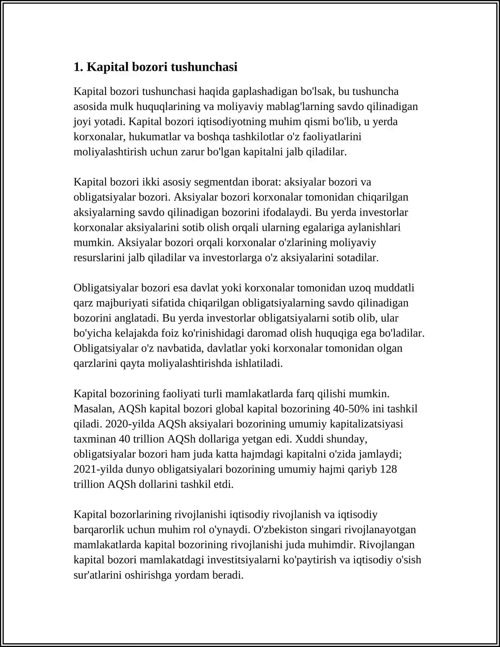 KAPITAL BOZORI VA KAPITAL BOZORI NAZARIYASI 3