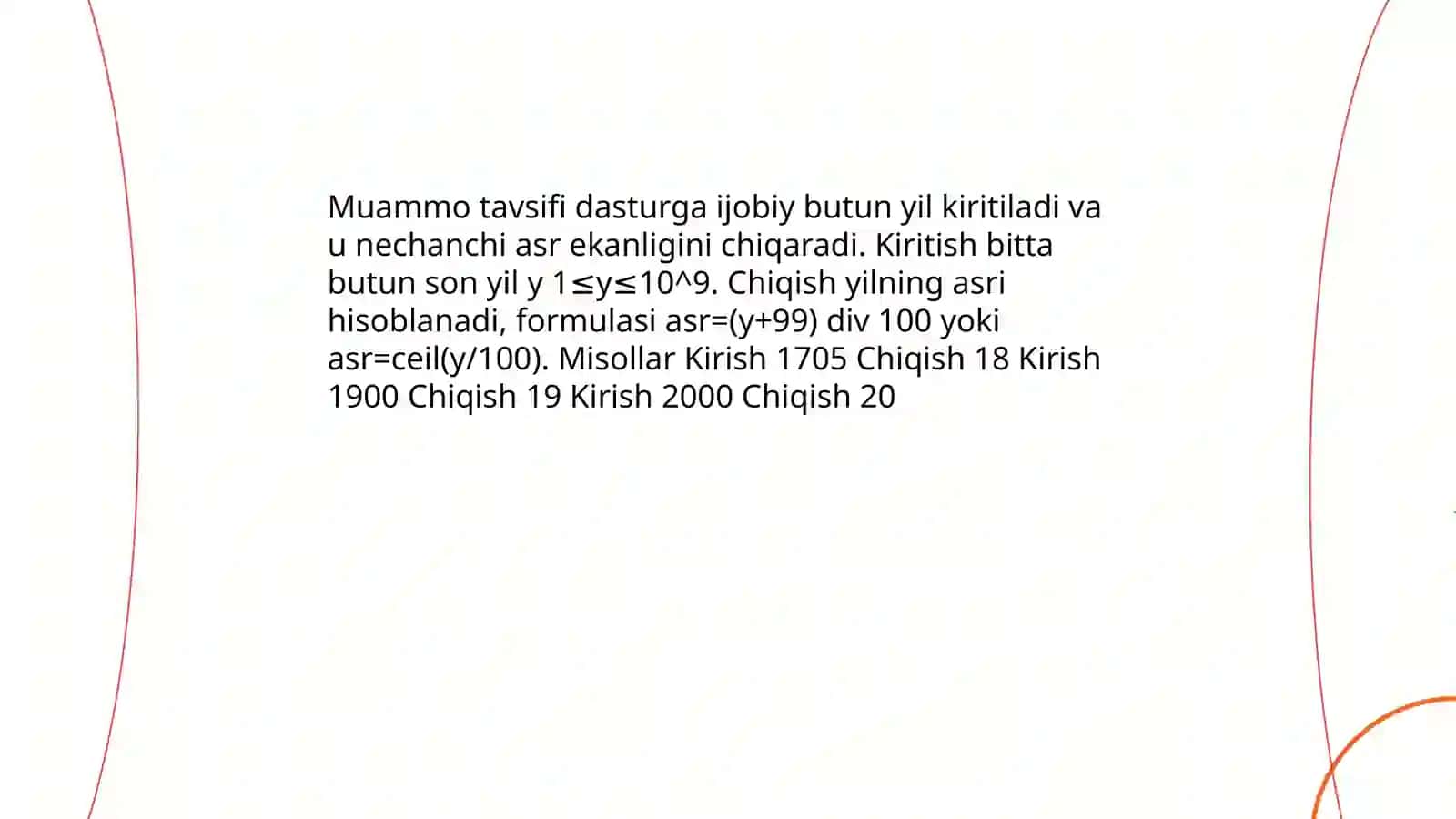 Muammoni Tavsiflash 3