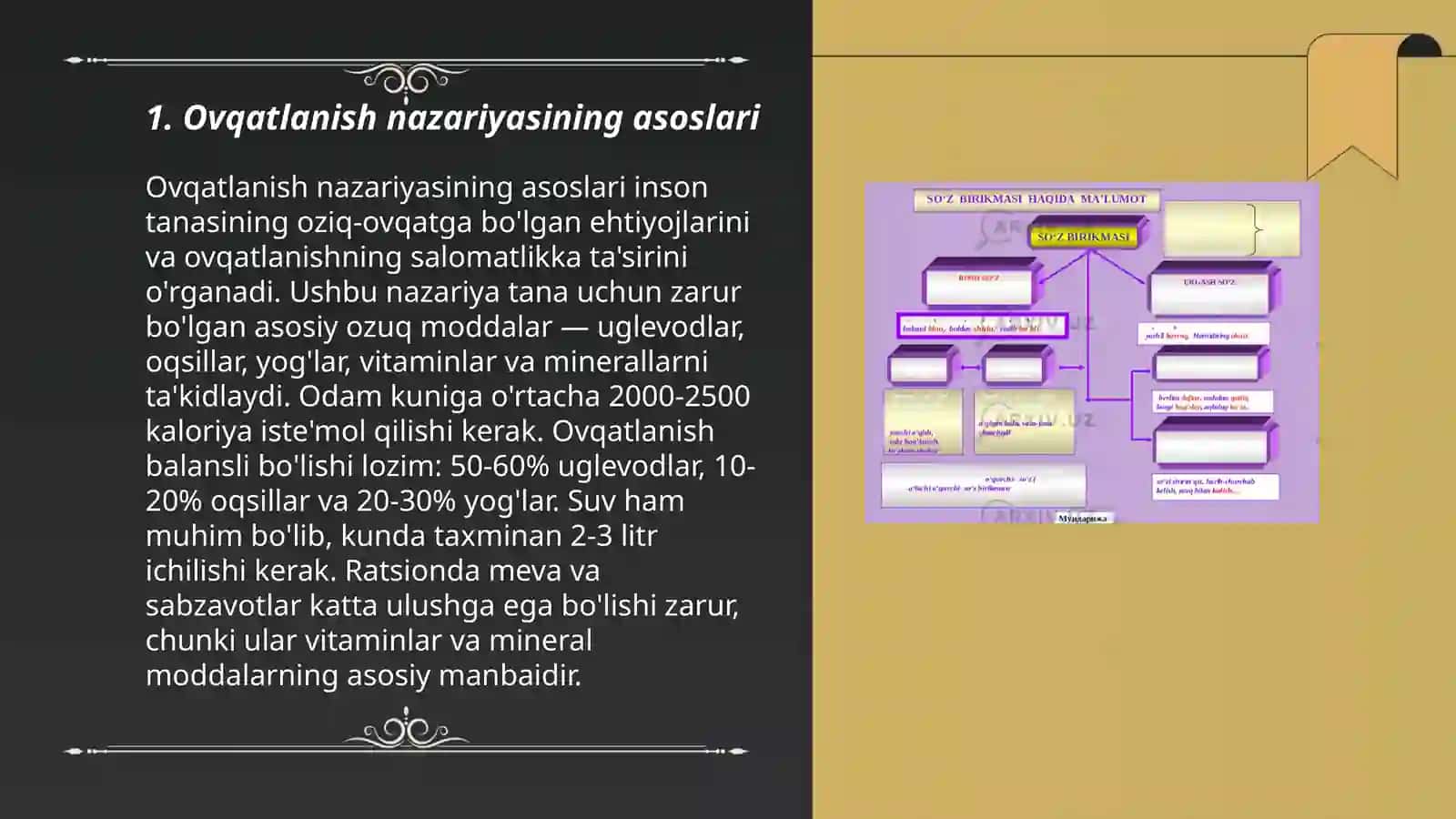 Ovqatlanish nazariyasi 3
