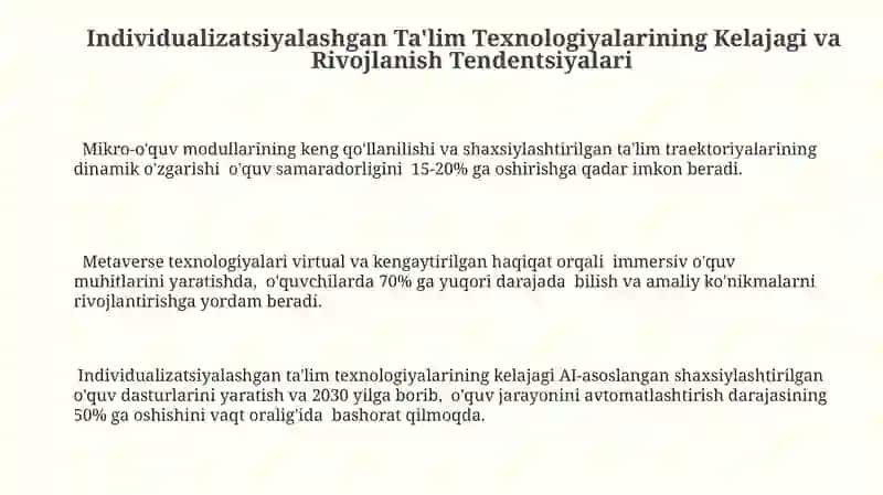 Individualizatsiyalashgan Ta'lim Texnologiyalari 3