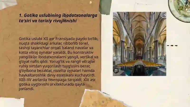 Gotika uslubida ibodatxonalar va ularning estetik ahamiyati 3