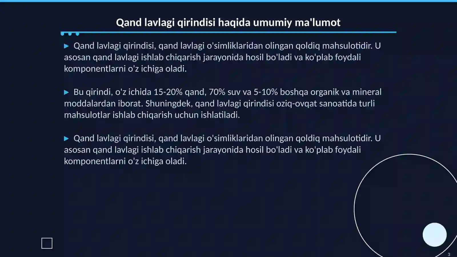 Qand lavlagi qirindisidan diffuzion sharbat olish 3