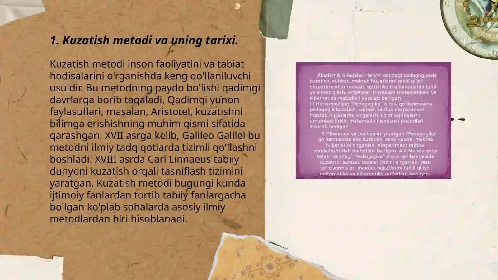 Turli yosh guruhlarida kuzatish metodini qoʻlash 3