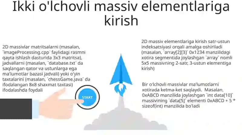 Ikki O'lchovli Massivlar: Asoslari 3