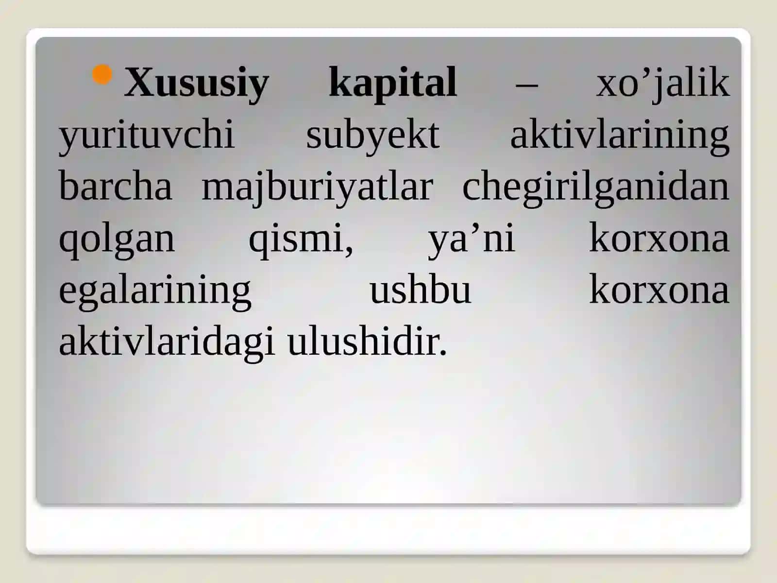 XUSUSIY KAPITAL SHAKLLANISHI VA TA’SISCHILAR BILAN HISOBLASHISHLAR AUDITI 3
