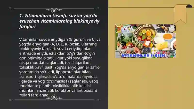 Vitaminlarning biokimyoviy ruli 3