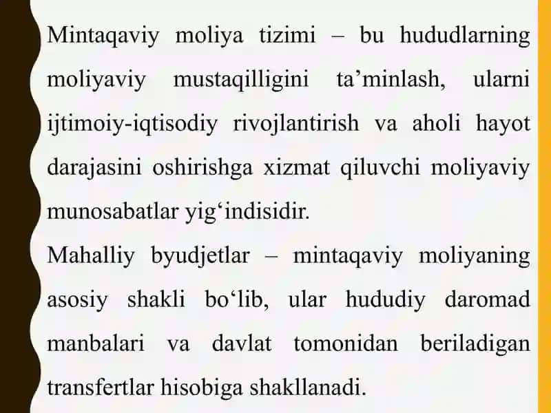 Mintaqaviy Moliya 3