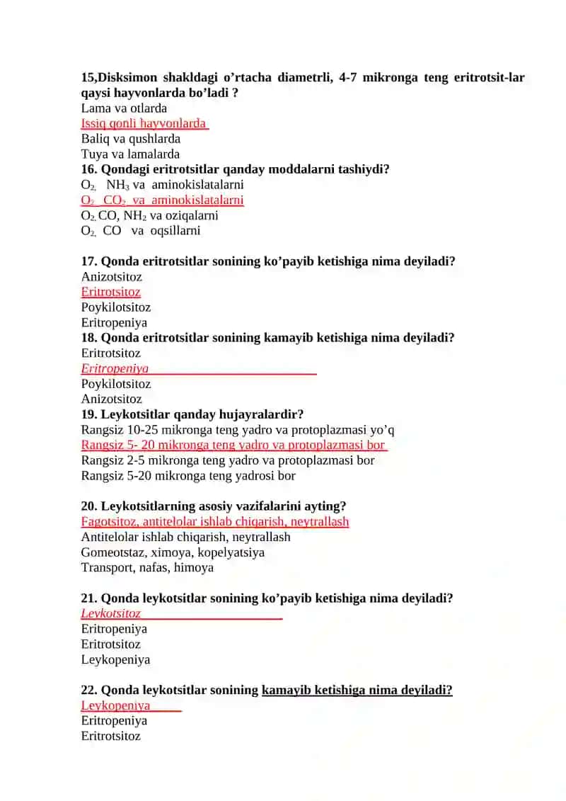 Hayvonlar fiziologiyasi 3