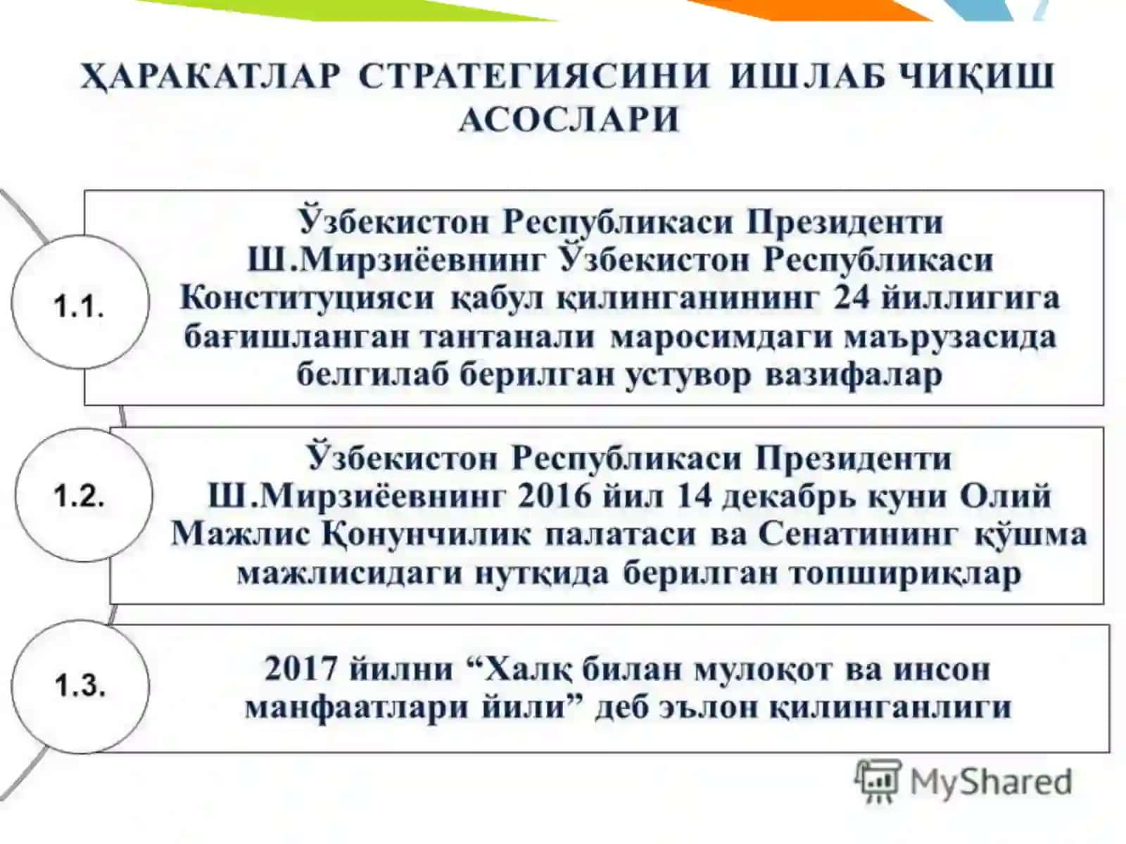 O‘ZBEKISTON RESPUBLIKASINI RIVOJLANTIRISHDA HARAKATLAR STRATEGIYASINING TUTGAN O‘RNI 3