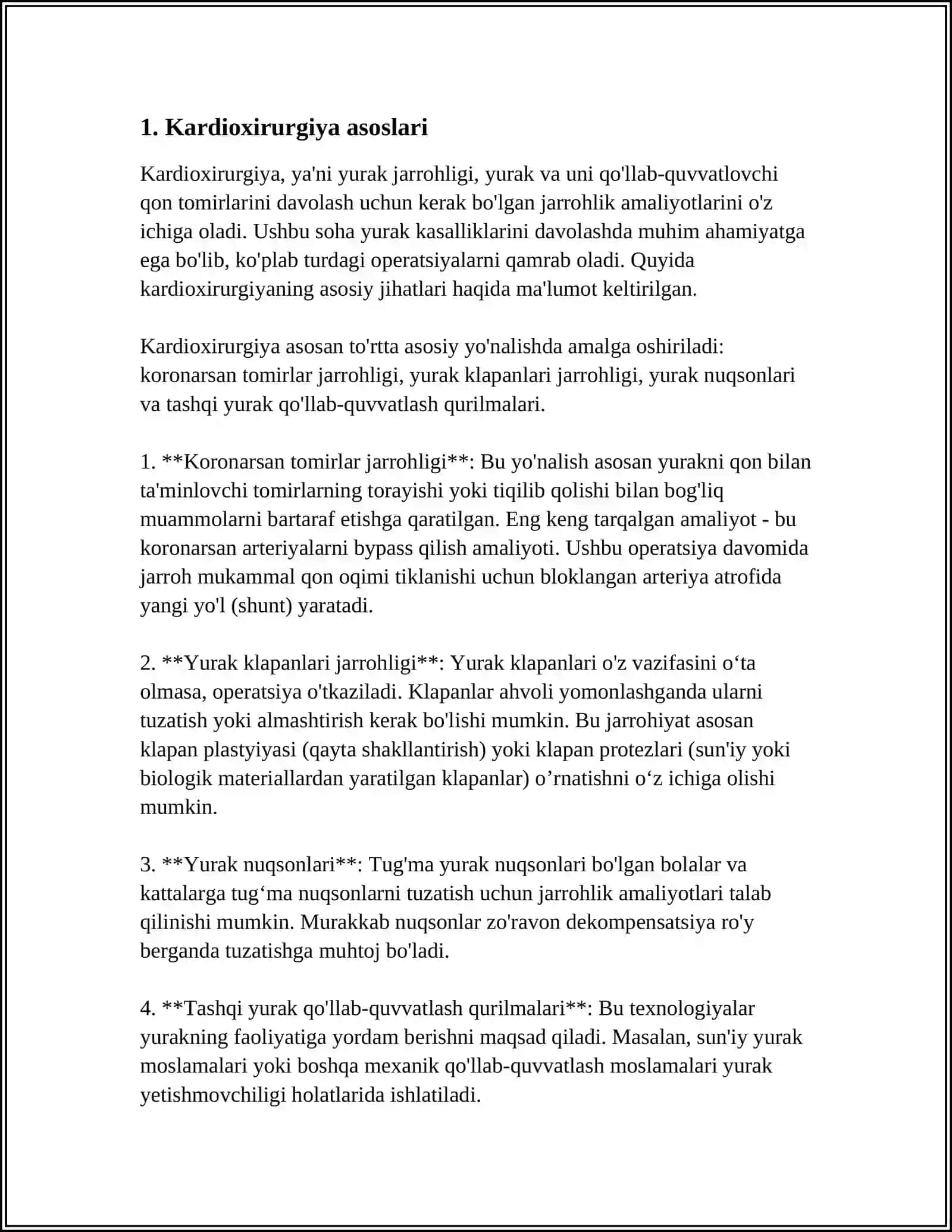 XIRURGIYA MARKAZINING KARDIOXIRURGIYA MAJMUASI HAQIDA MAʼLUMOT 3