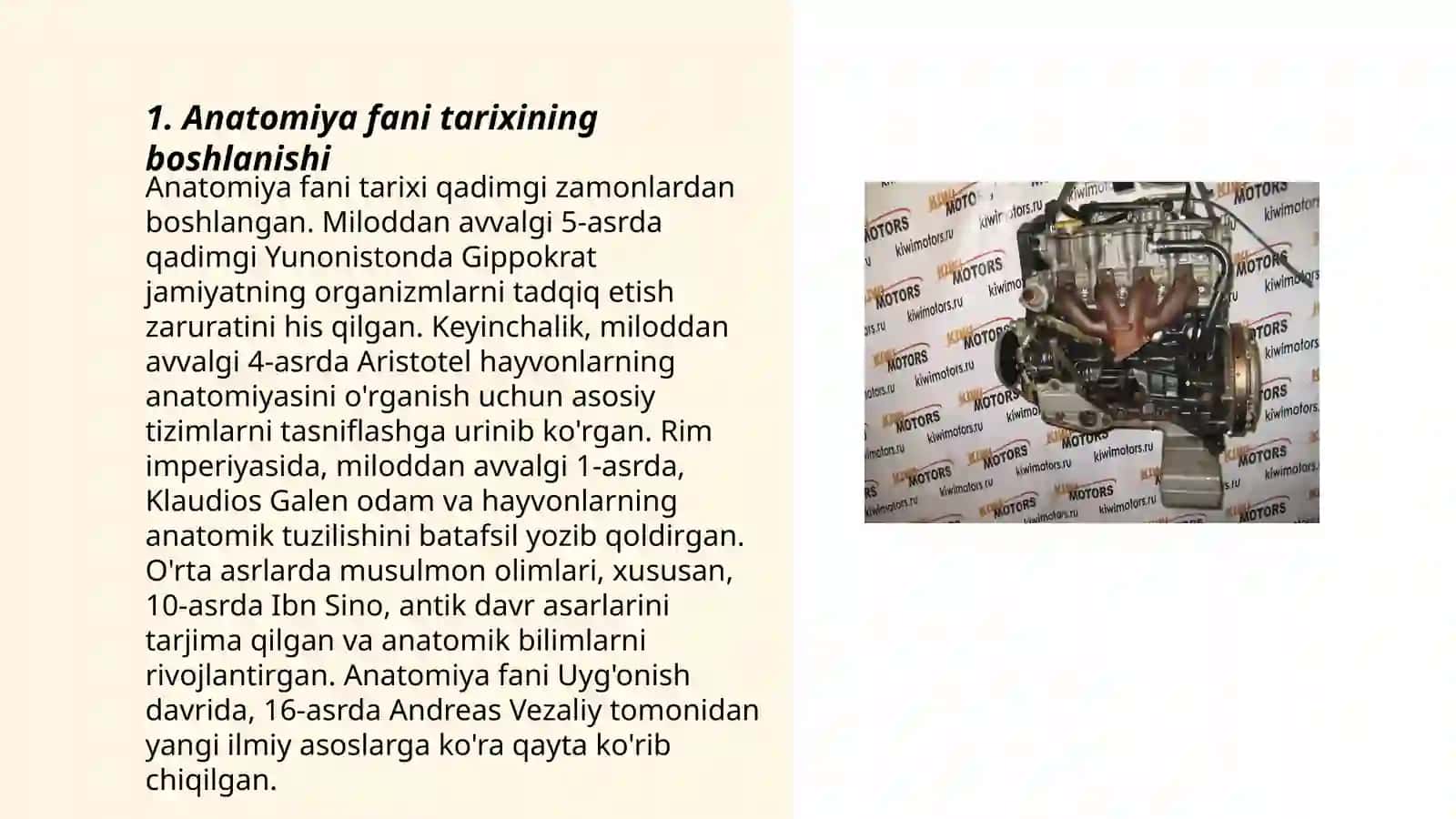 Anatomiya fani tarixi, Arestotel, K.Galen, A.Vezaliy, V.Garvey, N.I.Pirogov, P.F.Lesgaftlarning tibbiyot sohasiga qo'shgan hissalari 3