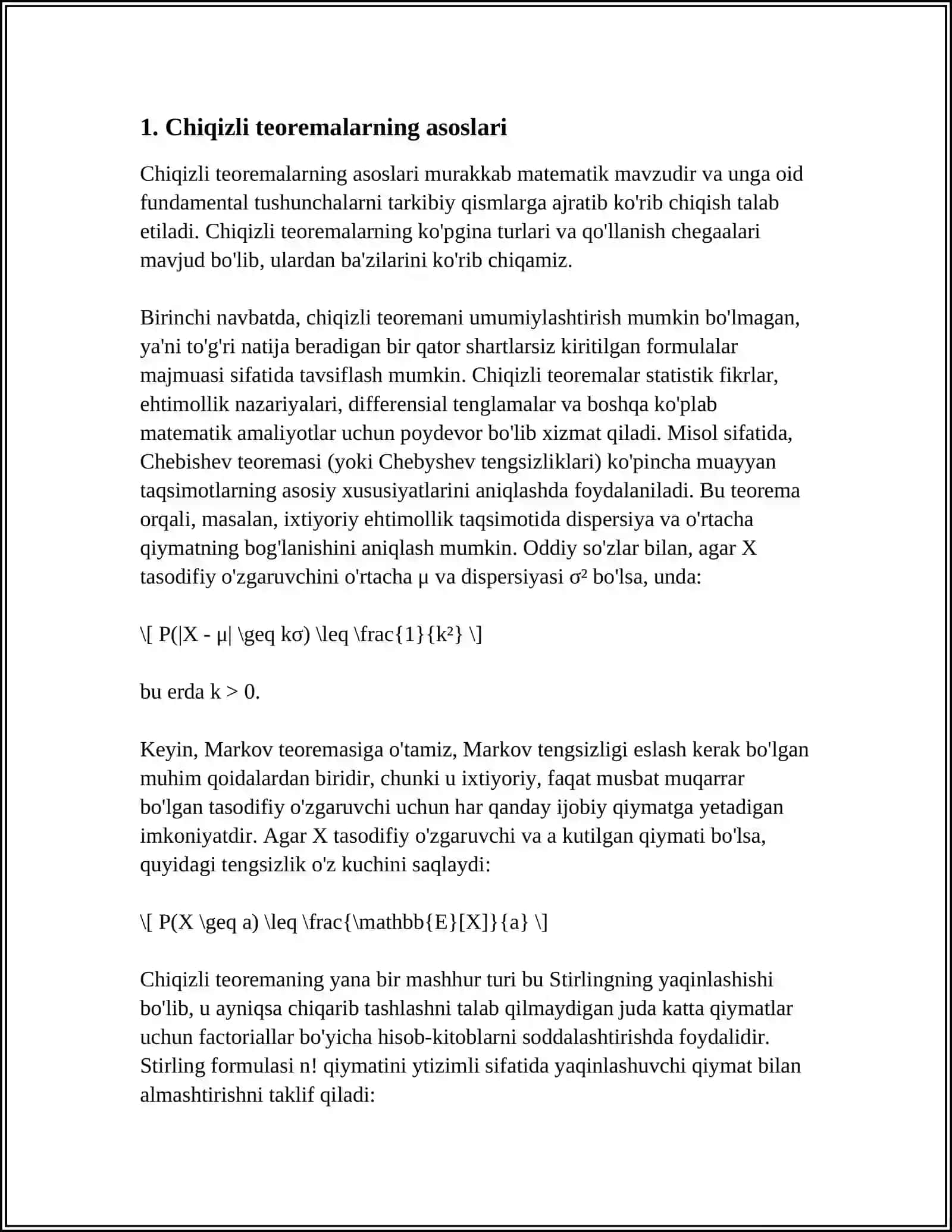 CHIQIZLI TEOREMALAR VA ULARNI YECHISH USULLARI 3