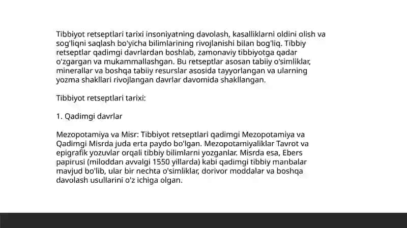 Tibbiyot retseptlarining tarixi 3
