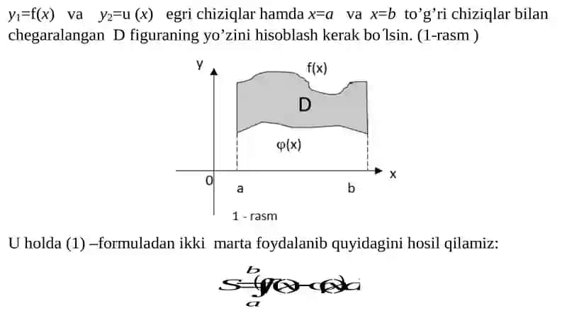ANIQ INTEGRALLARNING TATBIQLARI 3