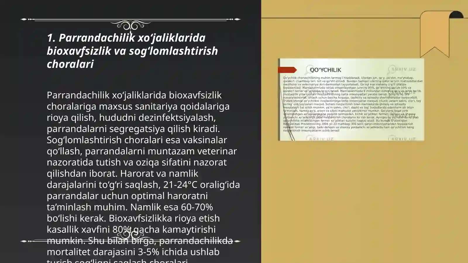 Parrandachilik xoʻjaligini rivojlantirish istiqbollari va ilgʻor texnologiyalar 3