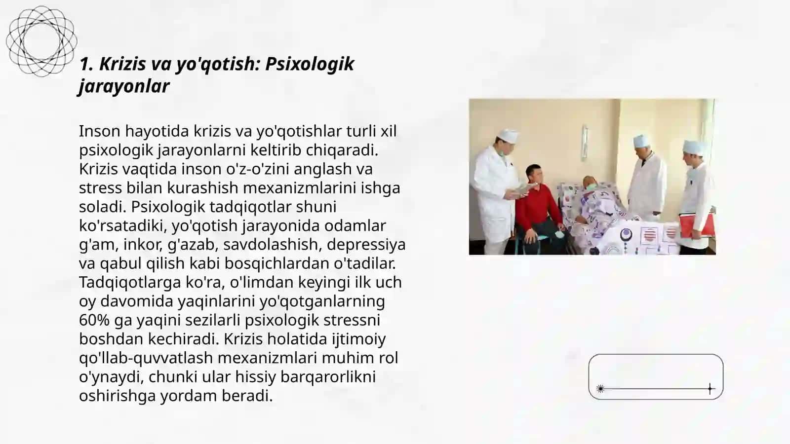 Krizis va yo'qotish: Psixologik jarayonlar 3