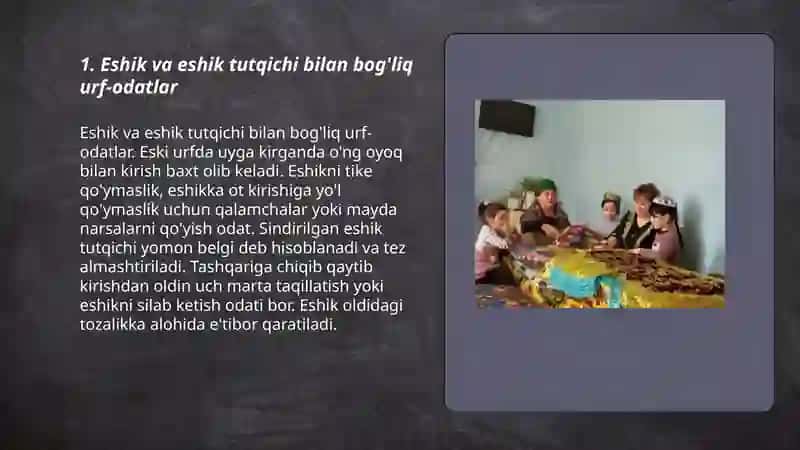 Eshik va eshik tutqichi bilan bog'liq urf-odatlar 3