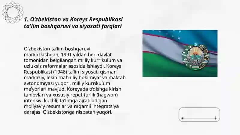 Oʻzbekiston va Koreys Respublikasi ta'lim farqlari 3
