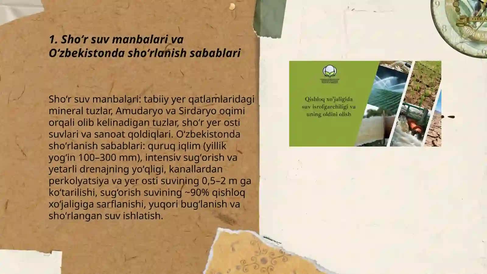 Oʻzbekiston sharoitida shoʻr suvlarni chuchuklashtirish 3