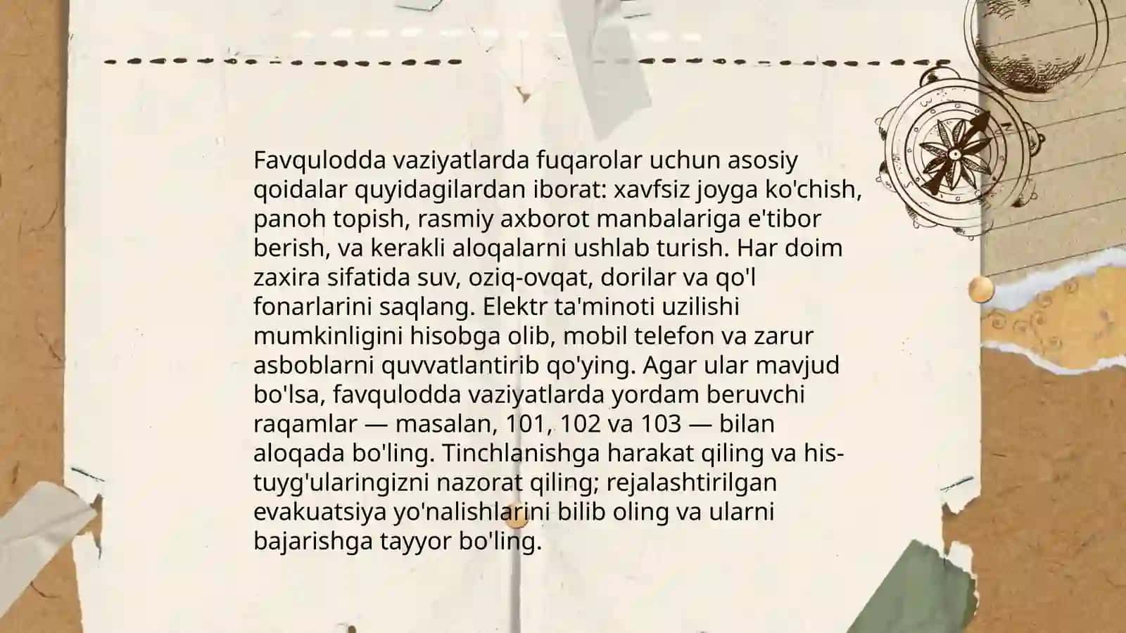 Fuqarolarning favqulotda vaziyatlardan muhofaza qilish sohasidagi huquq va majburiylatlari 3