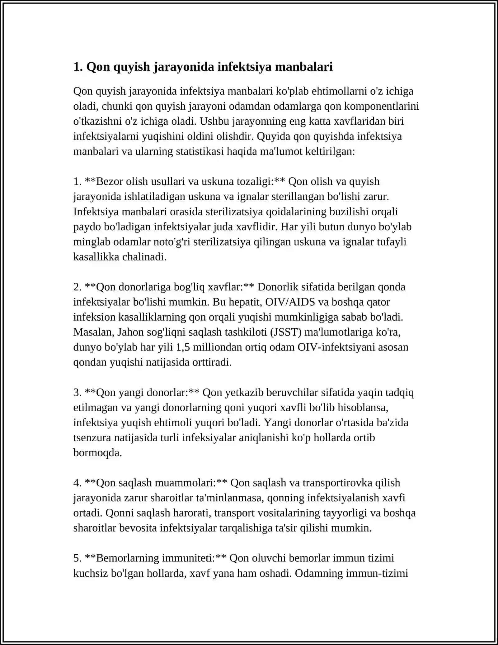 QON QUYISH PAYTIDA INFEKSION ASORATLAR SABABLARI KLINIKASI TASHXISI VA OLDINI OLISH 3