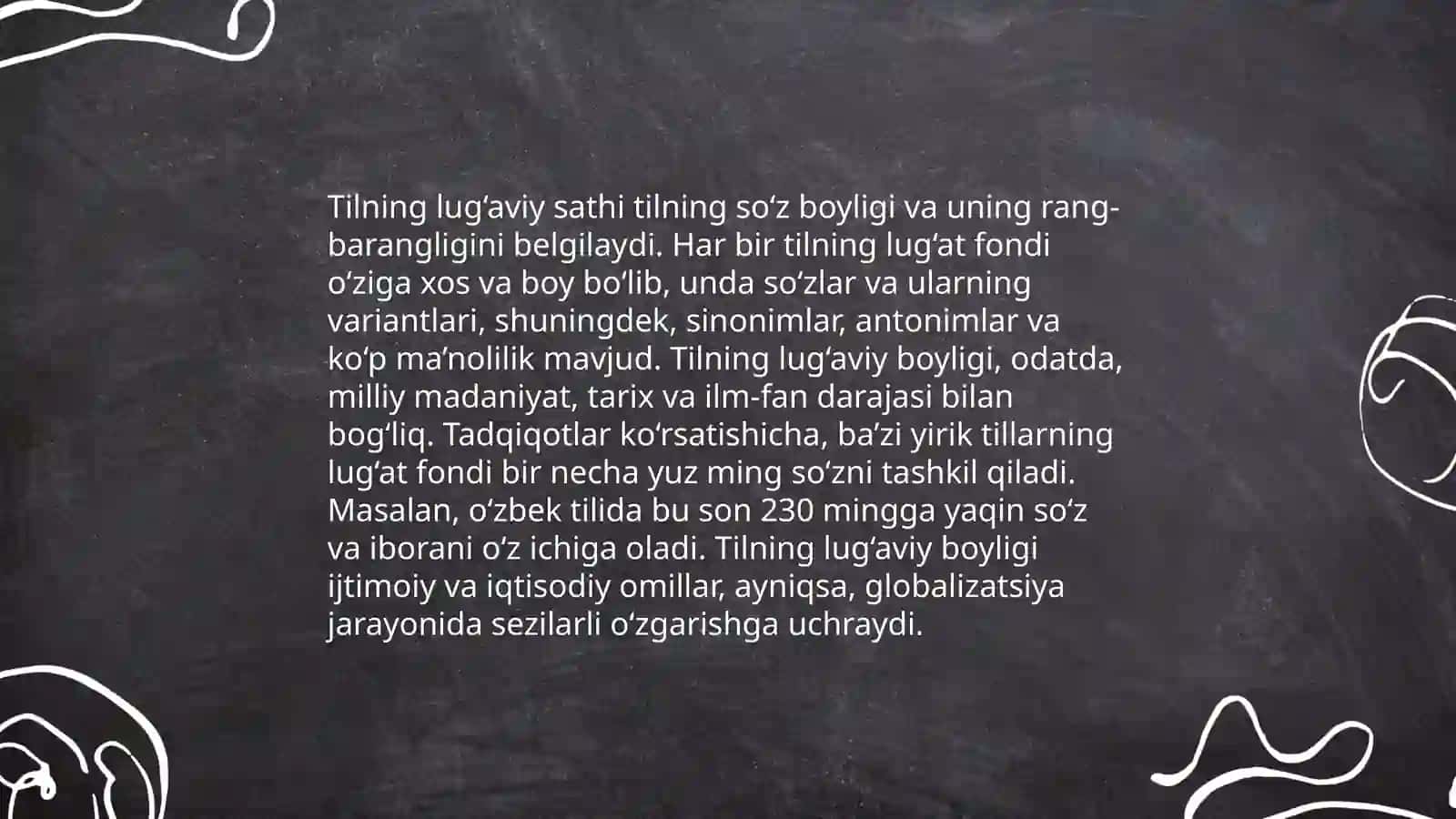 Tilning lug‘aviy sathi 3