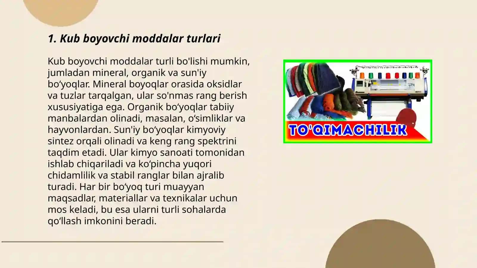 Kub boyovchi moddalar bilan boyash texnalogiyasi 3