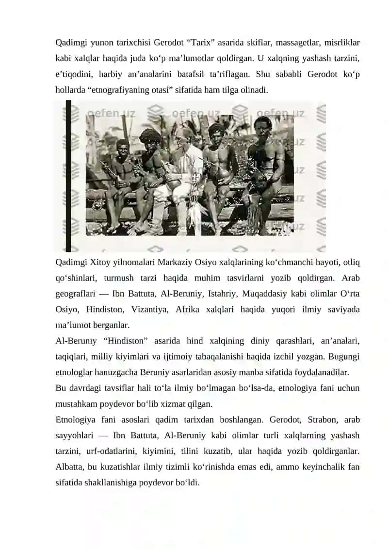 Etnologiya tarixiy rivojlanish bosqichlari 3