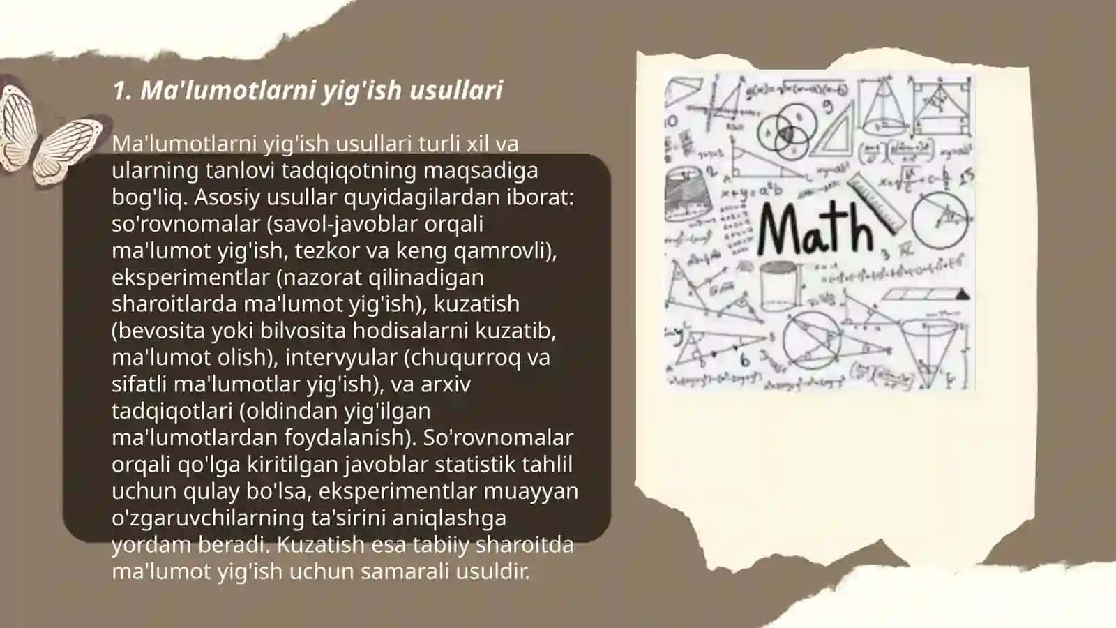 Ma'lumotlarni yig'ish usullari 3